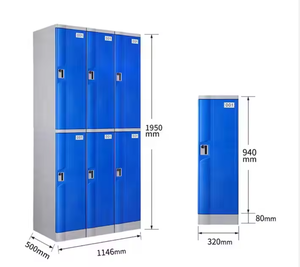 Casier multi-portes en plastique coloré, durable et facile à gérer, avec étiquettes numérotées, idéal pour les écoles et les installations sportives - Product Image 3