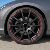 Jantes monobloc forgées 18-22 pouces noires et rouges à rayons fendus concaves 5x112/114.3/120 Sport