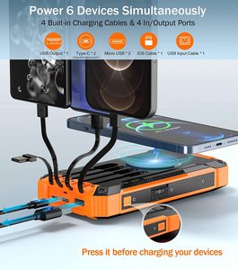 Banque d'alimentation solaire portable étanche CASUN à charge rapide 20000mAh haute capacité avec lampes de poche - Product Image 5