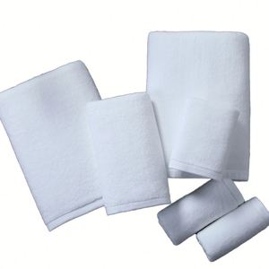 Serviette de bain en coton 100% de luxe, séchage rapide, tissée, couleur unie, blanche - Product Image 2