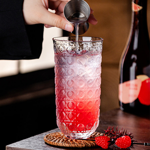 Verre à boire en verre martelé artisanal épaissi pour jus, latte, eau, cocktails – Idéal pour restaurants, bars et fêtes - Product Image 6