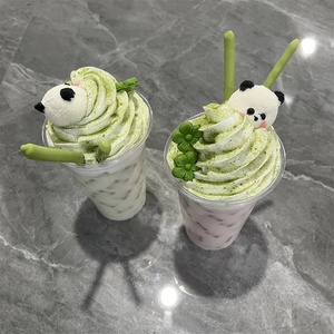 Modelo de simulación de batido de leche con burbujas Panda Fubao de 500 ML, bonito modelo de batido de crema para exhibición en coches de comida DIY y camiones de café y smoothies - Product Image 6