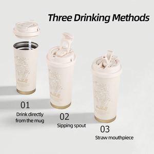 Vaso de 500 ml de Acero Inoxidable 316 y Silicona PP con Pajita, Elegante Caja de Regalo, Juego de Regalo Perfecto para Niñas - Product Image 5