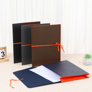 Bán buôn biểu tượng tùy chỉnh <span class=keywords><strong>A4</strong></span> Kích thước giấy thư mục tập tin với vải Bìa Ribbon đóng cửa Túi hình dạng văn phòng trường văn phòng phẩm - Product Image 1