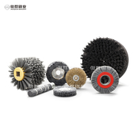 Outil d'ébavurage CNC Brosse en fibre céramique fil de cuivre Trous transversaux intérieurs Brosse pour ébavurage Cutter Mark Removal Counterbore Polissage