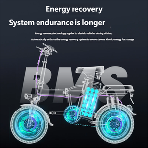 Vélo électrique pliable, design ultra léger, 48V 10Ah Lithium, moteur 400W, vitesse 30 km/h, vélo électrique pliable <span class=keywords><strong>compact</strong></span> et portable - Product Image 5