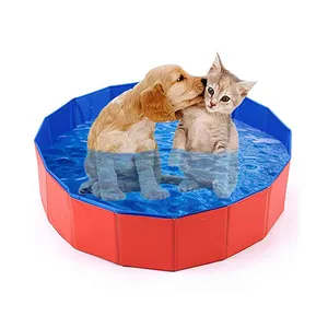 Tragbares klappbares Kunststoff-PVC-Haustier-Hunde schwimmbad