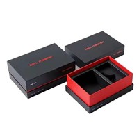 Boîtes cadeaux rigides en carton écologiques imprimées sur mesure, deux pièces, avec fenêtre sur le couvercle, pour emballages de parfums, crèmes pour le visage et soins de la peau