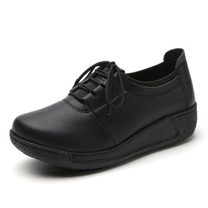 รองเท้าส้นหนาแบบสวม สไตล์เกาหลี สำหรับฤดูใบไม้ผลิและฤดูใบไม้ร่วง เหมาะสำหรับผู้หญิง ใส่สบายๆ  ใช้งานได้หลากหลาย รองเท้าคุณแม่ - Product Image 6