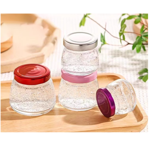 Glasflaschen für Honig Klares Glas-Honigglas 50ml 70ml 80ml Vogelnestglas mit Schraubmetallverschluss - Product Image 1