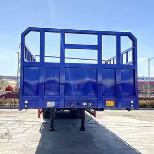 Semi-remorque 40 pieds (13 m) à 3 ou 4 essieux, capacité 40, 50, 60 tonnes, avec ridelles latérales en acier pour camion, à vendre - Product Image 3