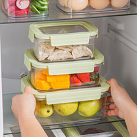 Boîte à lunch empilable, résistante à l'humidité, sans BPA, de qualité alimentaire, compatible micro-ondes, avec couvercle à boucle, pour la conservation de la fraîcheur