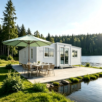 Villa modulaire Tiny House 2-3 chambres, maison conteneur pliable 20ft 40ft, maison conteneur préfabriquée extensible