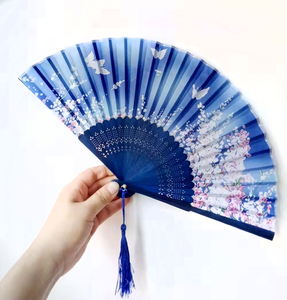 Khuyến mại tay gấp Quạt Giấy với biểu tượng tùy chỉnh khuyến mại PP quạt tay với logo riêng của bạn - Product Image 1