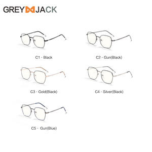 Lunettes anti-lumière bleue Greyjack, monture intégrale en métal, acier inoxydable, unisexe, 66005OP, protection des verres plats - Product Image 4