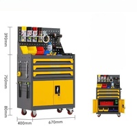 Armoire à outils en acier moderne, chariot à outils avec tiroirs réglables pour l'atelier et le rangement scolaire, conception durable