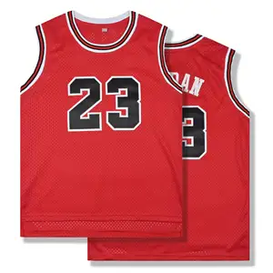 2021 Laker Stier Basketbal Jerseys Gestikt #23 Nummers Cool Fashion Hip Hop Quick Dry Truien