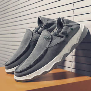 Chaussures en toile pour hommes à enfiler, style mocassins, en soie glacée, respirantes, pour adultes, pour le skateboard, la marche et la course - Nouvelle collection en promotion - Product Image 3