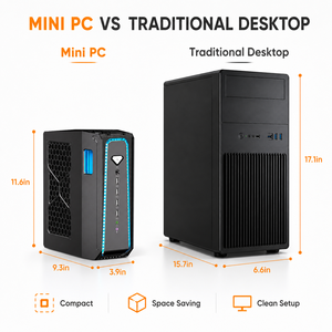 มินิพีซีเกมมิ่งระบายความร้อนด้วยน้ำ 9 9950X3D พร้อม RTX 5070 12GB DDR5 96GB รองรับจอแสดงผล 6 จอ WiFi 7 พอร์ต LAN คู่ 2.5G รุ่น Sl-800AMD AMD B650 - Product Image 4