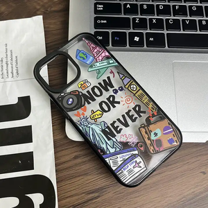 Pha Lê Rõ Ràng Chống-Vàng Độ Cứng Cao Acrylic Trường Hợp Điện Thoại HD Trong Suốt Cover Quay Lại Cho iPhone 15 14 13 12 Pro Max Vỏ - Product Image 1