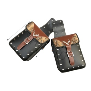 YHMOTO <b>Side</b> Saddlebag Satteltaschen for Harley Sportster XL 883 1200 Honda Kawasaki Suzuki Universal Luggage Tool <b>Bag</b> - Product Image 1