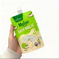 Pochette souple personnalisée avec bec verseur pour liquides, idéale pour le stockage du lait de soja et des boissons laitières