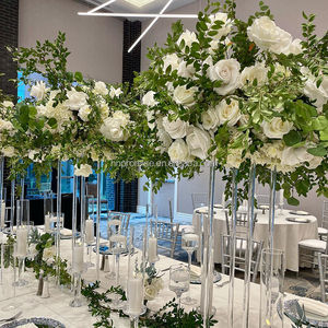 Janji bola bunga mawar sutra, hiasan meja pesta bola bunga buatan dekorasi pernikahan - Product Image 4