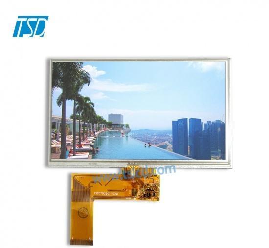 7 inch tft lcd display 800X480  resolution Lcd Screen Panel 50 Pins RGB With RTP