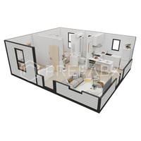 Maison préfabriquée PrefabX Flip-ClassicB, maison en bois moderne de luxe, style Panda, modulaire, imperméable, écologique, installation facile, garantie 2 ans