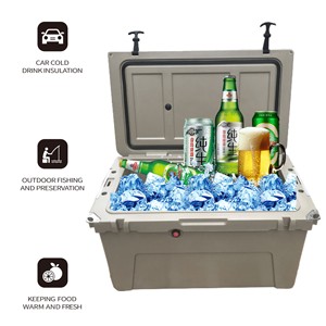 Atacado 20L 50L <span class=keywords><strong>70L</strong></span> 110L Unidade-uv Durável Isolado Hard Cooler Peito De Gelo Rotomolded Cooler <span class=keywords><strong>Box</strong></span> para Camping/Uso De Alimentos De Pesca - Product Image 3