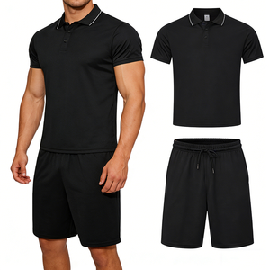 Ensembles Polo <span class=keywords><strong>et</strong></span> <span class=keywords><strong>Short</strong></span> Slim Fit en Maille 100% Polyester Personnalisés pour Hommes – Tenues Décontractées de Sport <span class=keywords><strong>et</strong></span> Fitness avec Broderie <span class=keywords><strong>et</strong></span> Sérigraphie - Product Image 1