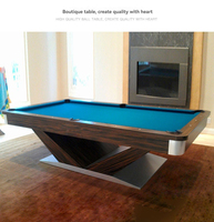 Mesa de Billar Baichen BC-11 de Madera Maciza de la Mejor Calidad, 9 pies, con Bolsillos de Cuero Genuino, Taco Incluido, Garantía de 3-5 Años, Logotipo Personalizado
