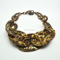 Haute qualité GRS CC YS-3099 collier lien gros cercle plaque résine plastique classique acétate de Cellulose acrylique pour les mariages