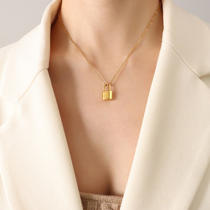 Chuỗi Mắt Xích Ngọc Trai Phong Cách Baroque <span class=keywords><strong>3</strong></span> Lớp Mạ Vàng Thép Không Gỉ INS Mặt Dây Chuyền Có Khóa Khâu - Product Image 3