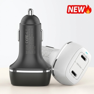 Cargador Universal para Auto de 60W con USB-C, Adaptador de Carga Rápida, Doble Tipo-C de 30W, para Teléfonos Móviles Apple, iPhone y <span class=keywords><strong>Samsung</strong></span> - Product Image 2