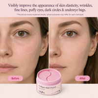 Patchs Hydrogel Anti-Poches et Anti-Cernes au Collagène Peptidique Hydratant et Raffermissant pour le Contour des Yeux Marque Blanche