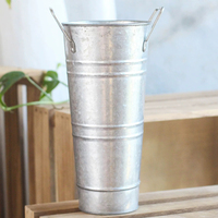 Fournitures de jardin, pot de fleurs décoratif en métal galvanisé, seau français, vase, pot de fleurs pas cher, pour patio, mariage, mur, séchage