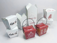 Boîtes à nouilles en papier écologiques résistantes à la graisse pour restaurants, contenants alimentaires à emporter personnalisés