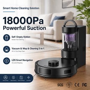 18000Pa Smart Robot Vacuum <b>Mop</b> with Self Empty Station LDS Navigation App Control Automatic Floor Cleaning Robot for Home - Product Image 1