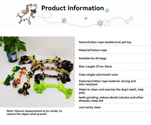 Eco-friendly corda colorata di cotone cane giocattolo da masticare durevole Pet interattivo corda da masticare giocattolo per la formazione di masticatori di intrattenimento - Product Image 5
