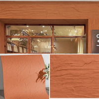 Panneau de revêtement en travertin 3D en ciment et fibres modifiés, feuille de placage flexible, panneau mural extérieur, service OEM, hôpital, maison