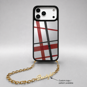 Custodia per telefono personalizzata con logo divertente, lussuosa, a specchio, protettiva, morbida, con specchietto per il trucco e catenella da polso per iPhone 18 17 16 15 Pro Max - Product Image 4