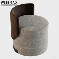 WISEMAX FURNITURE Chaise d'appoint moderne pour la maison, tabouret de luxe pour chambre à coucher, chaise à dossier bas, tabouret rond pour hôtel