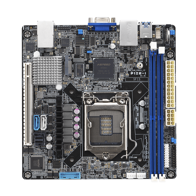 P12R-I Motherboard with LGA 1200 Single Socket Mini ITX Mainboard