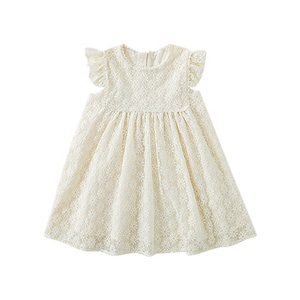 Vêtements d'été pour filles, vêtements pour enfants, col rond, sans manches, en dentelle, <span class=keywords><strong>Boutique</strong></span>, robes princesse à fleurs pour bébés filles, vente en gros - Product Image 1