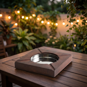 Square Wooden Desktop <b>Ashtray</b> Minimalist Design Home Use - Product Image 6