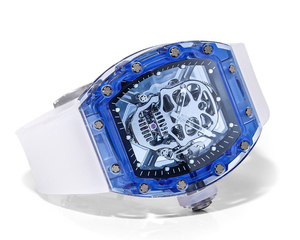Orologio <span class=keywords><strong>da</strong></span> <span class=keywords><strong>Uomo</strong></span> di Lusso alla Moda con Cassa in Cristallo Zaffiro e Cinturino in Gomma, Orologio Meccanico di Alta Gamma - Product Image 2