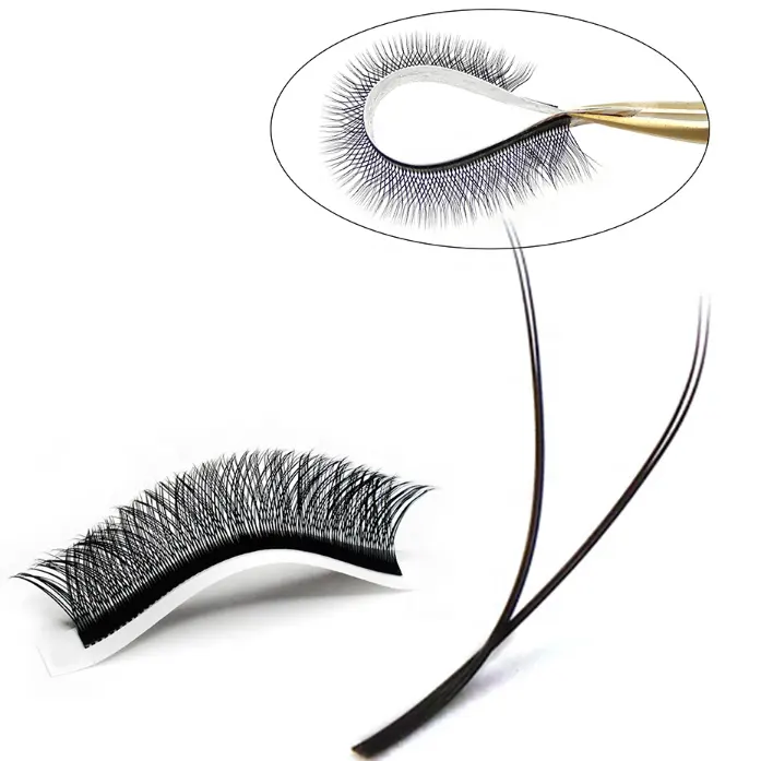 YY Double Conseils 3D W Cils Cils D Curl 0.07mm 8-15mm Volume Mixte Lash W Forme Extension de Cils Doux