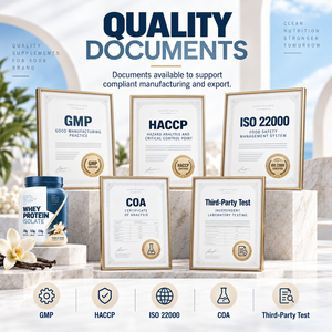 Fabricant OEM ODM de protéines de lactosérum hydrolysées en poudre, isolat végétalien, supplément protéiné à marque privée, formule personnalisée pour le <span class=keywords><strong>sport</strong></span> - Product Image 2