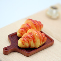 Accessoires pour maison de poupée Juqi, nourriture miniature, pain, petit-déjeuner, café, ensemble de modèles en résine, mini-jouet, 14 ans et plus, accessoires de photographie